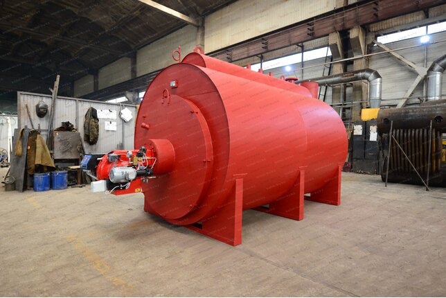 Мазутный жаротрубный котел 1200 кг пара в час 130 С